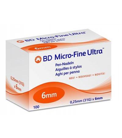 BD Micro-Fine Ultra 0,25 x 6 mm 100 Stück