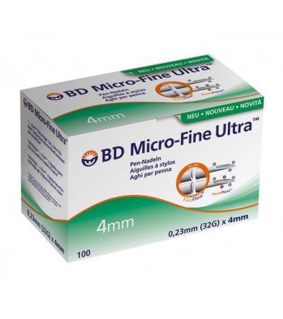 BD Micro-Fine Ultra 4,0mm x 0,23mm 100 Stück