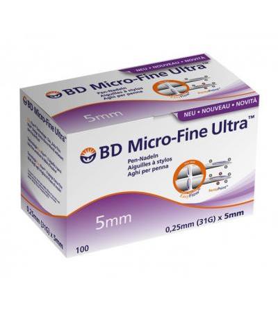 BD Micro-Fine Ultra 5,0mm x 0,25mm 100 Stück