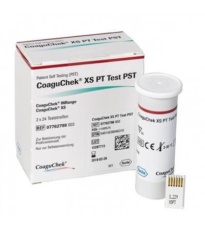 CoaguChek XS PT Test PST Teststreifen 48 Stück