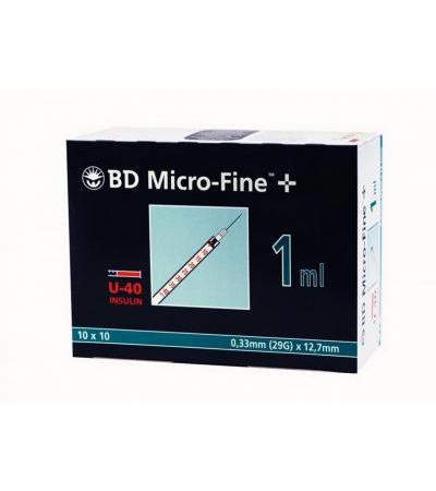 Micro-Fine für U40 Insulin 1,0 ml 12,7mm x 0,33mm 100 Stück